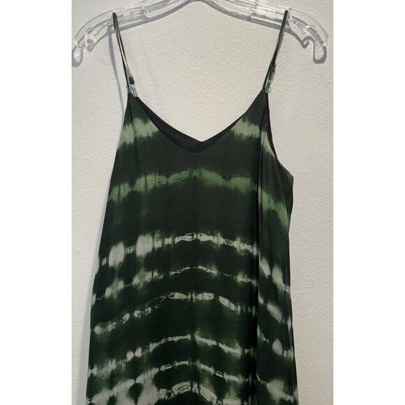 Fifteen Twenty Small Green Tie Dye Handkerchief Dress Asymmetrical Hem Resort - Picture 4 of 7